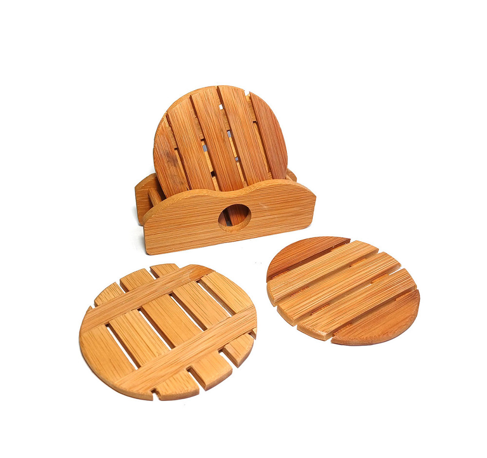 Подстаканники бамбуковые 4 шт Киев - изображение 1