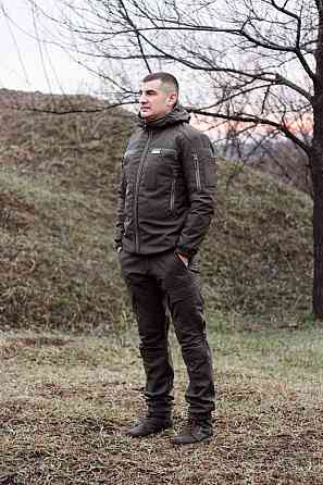 Тактическая зимняя мужская куртка с капюшоном Softs Hell +5°С, -20°С оливковая водонепроницаемая куртка WAR Львов