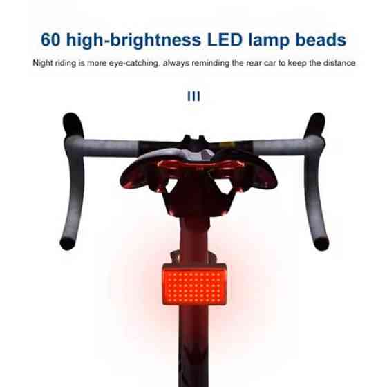 Ліхтар для велосипеда з відбивачем MY-2105-60LED, Велофара із заднім стоп-сигналом WS-24 Львів