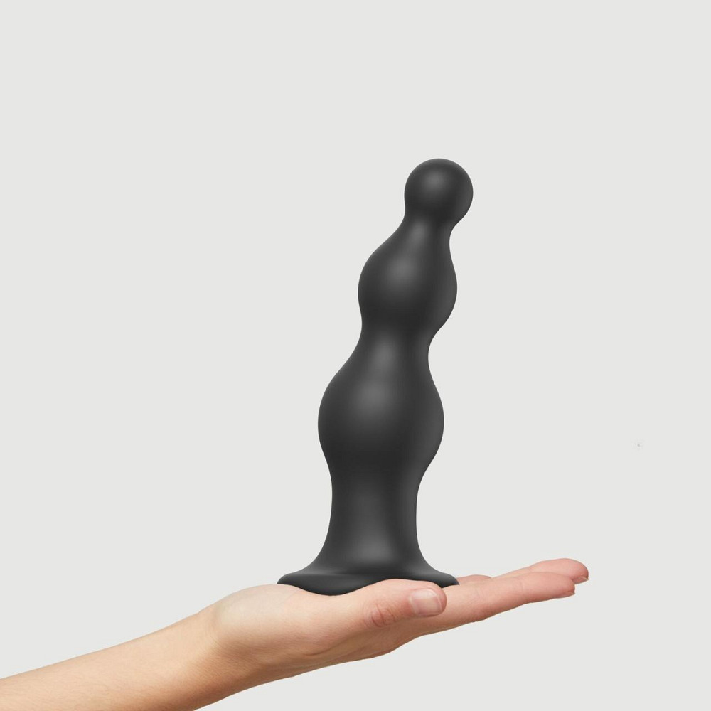Насадка для страпона Strap-On-Me Dildo Plug Beads Black XXL Sex Aura Київ - фото 2