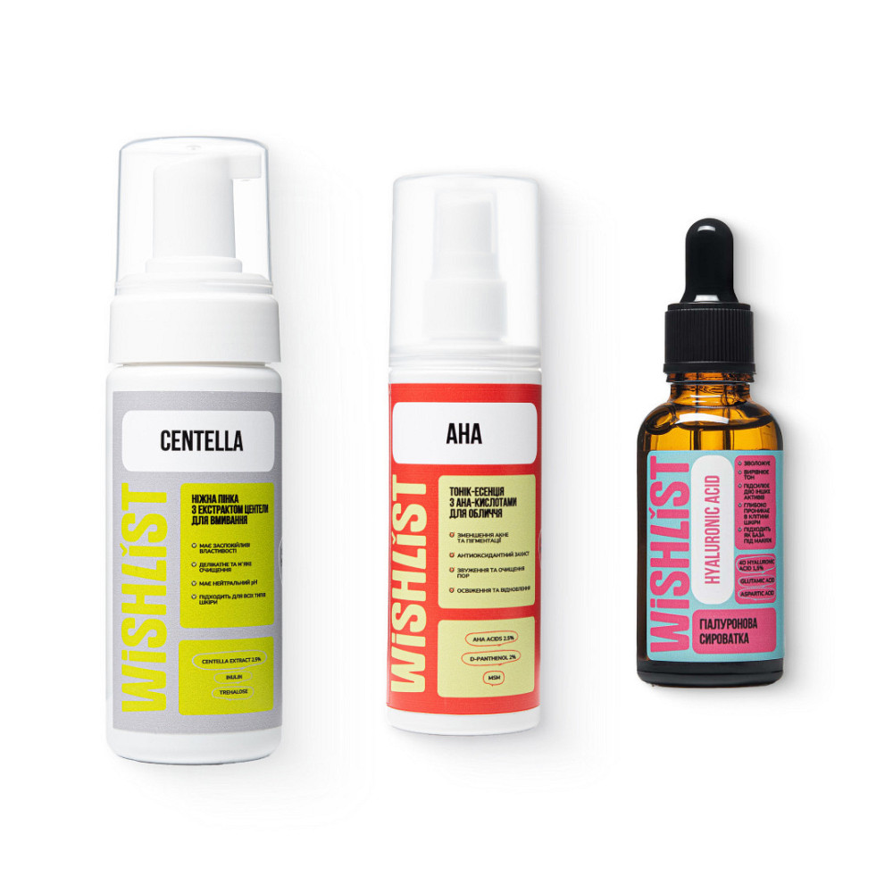 Набір триетапного догляду проти подразнень та лущення WISHLIST Київ - фото 1