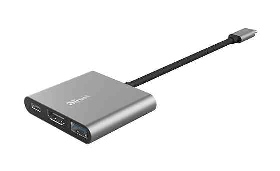 USB-хаб Trust Dalyx Aluminium USB Type-C 3-в-1 (23772) ( Сріблястий ) Харків