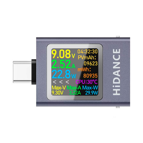 USB тестер струму, напруги, ємності, Type-C, Hidance HDC-085C Вінниця - фото 4