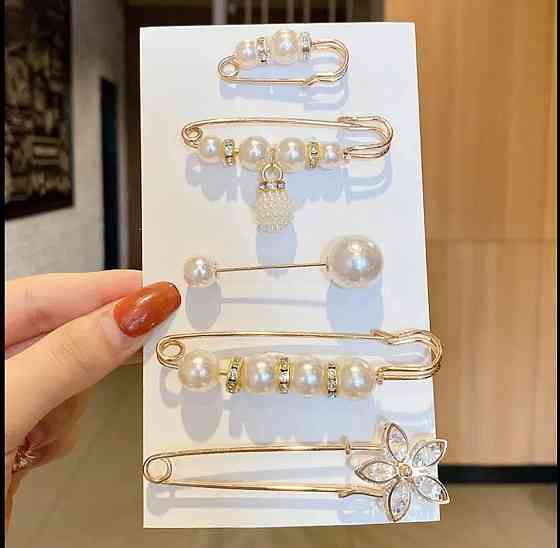 Набор декоративных булавок с жемчугом – 5 шт Киев