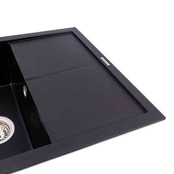 VALESO Комплект: Мийка гранітна 6550 CRIPTA VALESO + Змішувач Q411MB + Сифон (Чорний) Киев