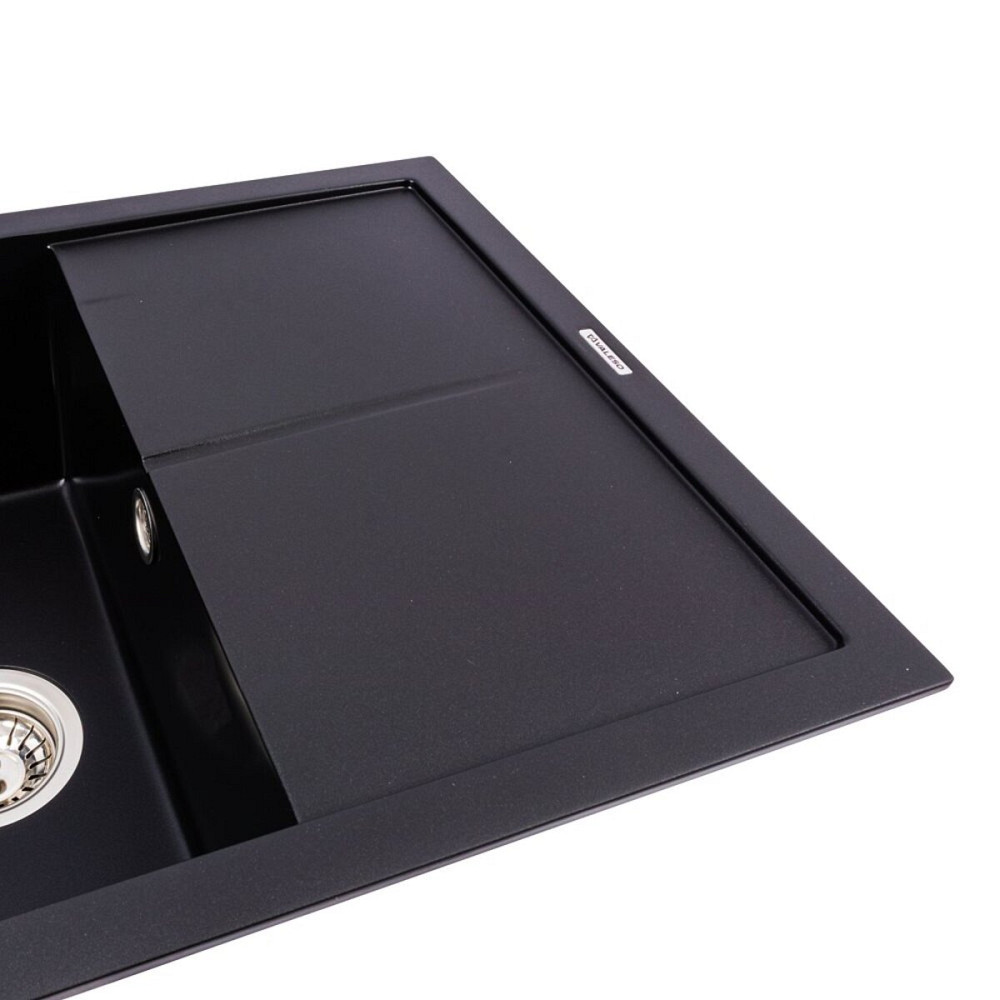 VALESO Комплект: Мийка гранітна 6550 CRIPTA VALESO + Змішувач Q411MB + Сифон (Чорний) Киев - изображение 4