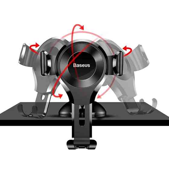 Тримач для мобiльного Baseus Osculum Type Gravity Car Mount Black Київ