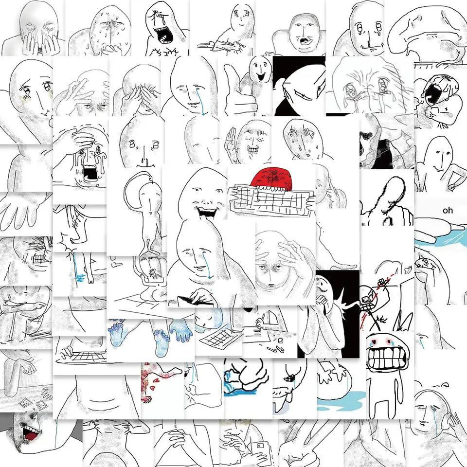 Наклейки Емоційний зрив, стікери, меми, приколи. Наклейки для пляшки води, комп'ютера, ноутбука, наб Київ - фото 1