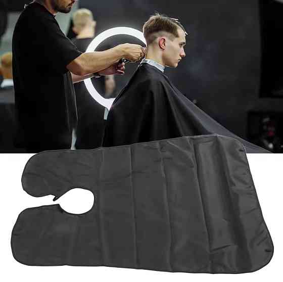 Накидка мужская для бритья бороды и стрижки 107 на 70 черный Киев