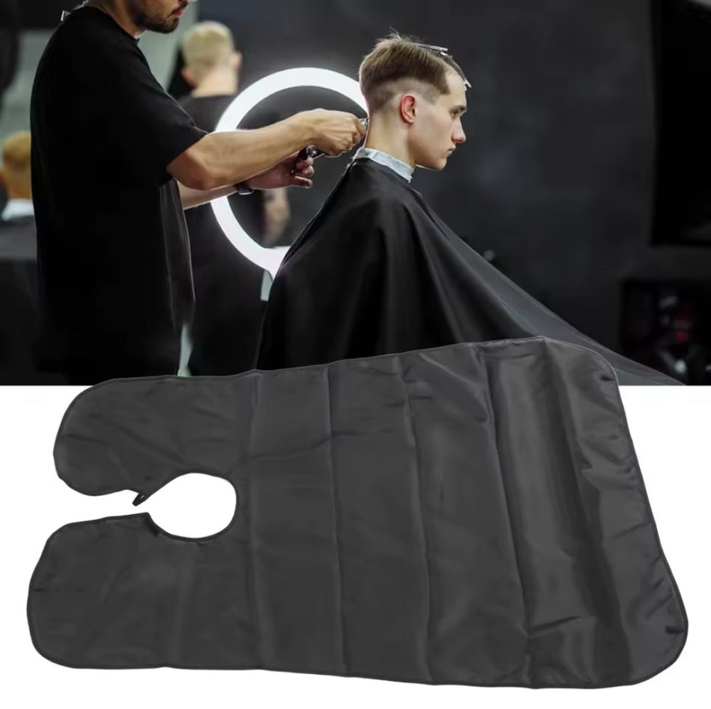 Накидка мужская для бритья бороды и стрижки 107 на 70 черный Киев - изображение 5