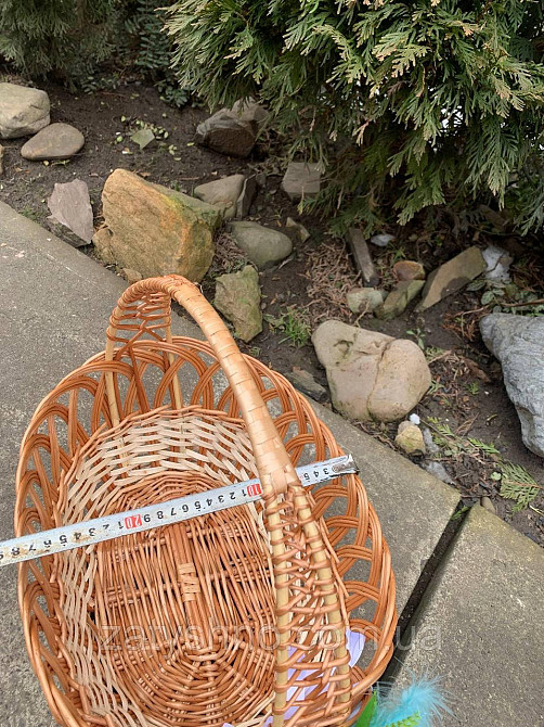 Кошик великий, плетений, з квіткою Київ - фото 10