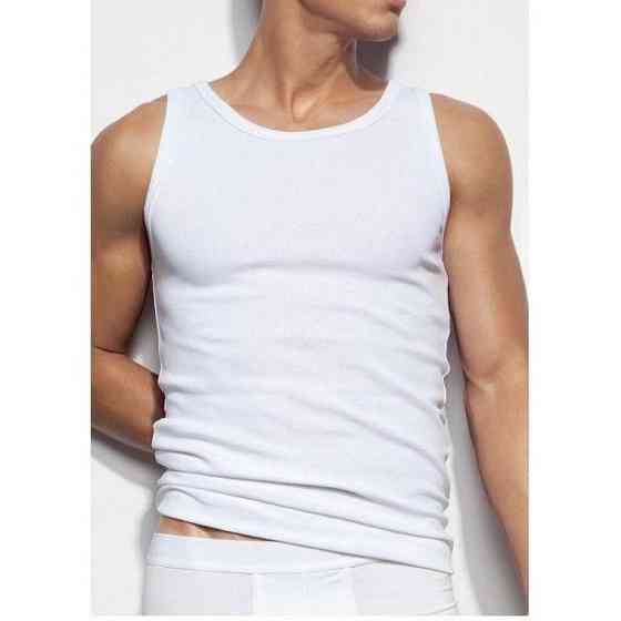 Мужская майка Atlantic хлопок BMV-046 M, Белый Киев