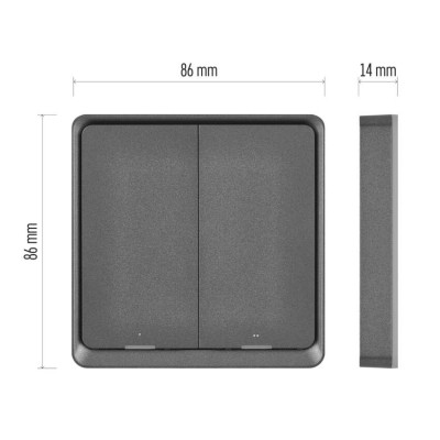 Розумний вимикач EMOS H5015 2 buttons ZigBee 3.0 Black (H5015) Вінниця - фото 7