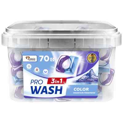 Капсули для прання Pro Wash Color Гірська свіжість 70 шт. (4823128004981) Вінниця
