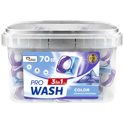 Капсулы для стирки Pro Wash Color Горная свежесть 70 шт. (4823128004981) Винница - изображение 1