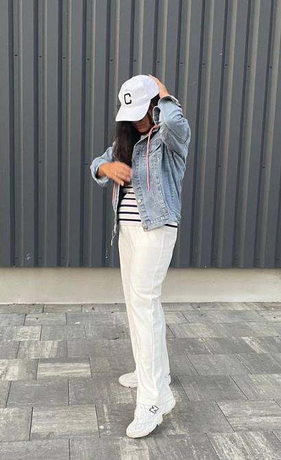 Джинсовая куртка женская оверсайз с капюшоном р 42-46 Харьков - изображение 3