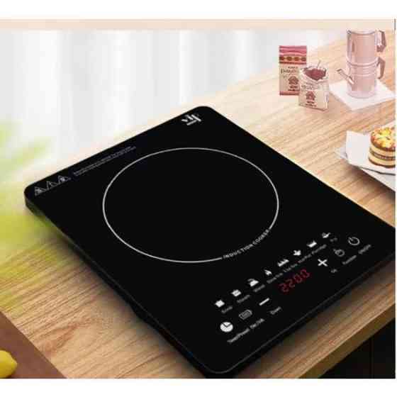 Індукційна плита SK-07076 2200 Вт, сенсорне керування, кристалічне скло, потужна та сучасна Одеса