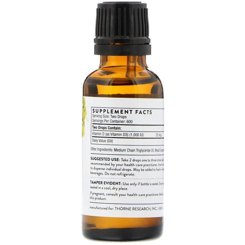 Вітамін Д3 рідкий Thorne Vitamin D 30 мл Київ - фото 2