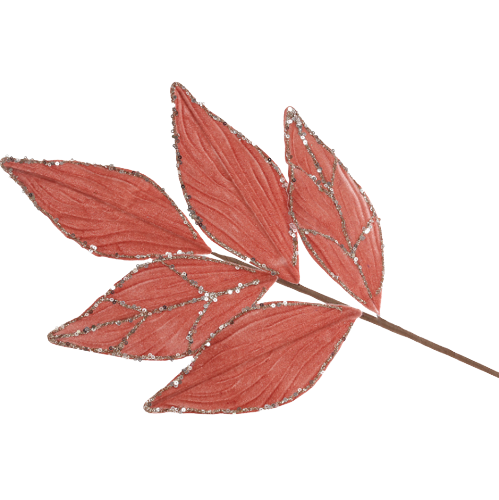 Декор Гілка Оксамитове листя 52см рожеве золото БОНА ДИ Житомир - фото 1