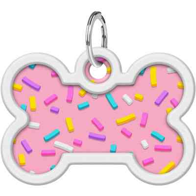 Адресник для животных WAUDOG Smart ID с QR паспортом "Маршмеллоу", кость 40х28 мм (0640-0214) Винница