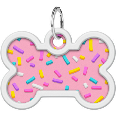 Адресник для тварин WAUDOG Smart ID з QR паспортом "Маршмеллоу", кістка 40х28 мм (0640-0214) Вінниця - фото 2