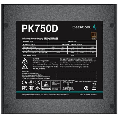 Блок питания Deepcool 750W PK750D (R-PK750D-FA0B-EU) Винница - изображение 3