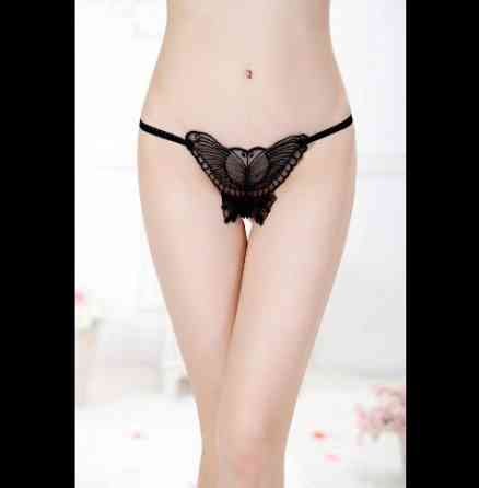 Трусики з метеликом та розрізом інтимні 42-46 чорний Київ