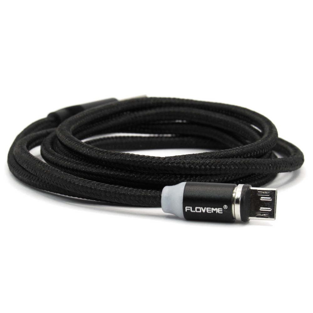 Магнітний MicroUsb кабель Floveme 1 м Black Київ - фото 6