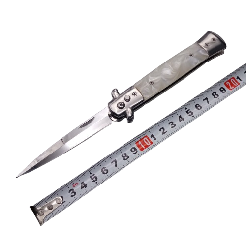 Ніж викидний PA50-1B Білий Дніпро - фото 1