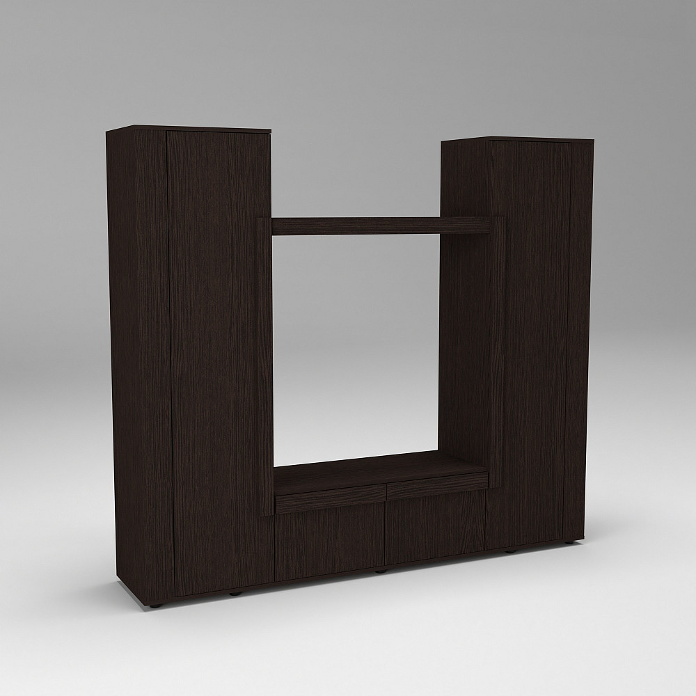 Стенка в гостиную под ТВ Эхо-4, Венге Магия, 2080х420х1850 Львов - изображение 3