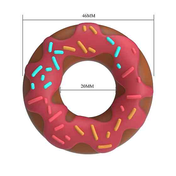 Ерекційне кільце Pretty Love - Berry Super Donut Silicone Cock Ring, BI-210344-1 Sex Aura Київ