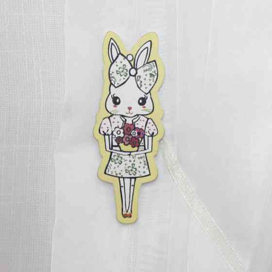 Магніти для штор і гардин (184м) Зайчик набір 2 шт Різнокольоровий (81-095) Київ