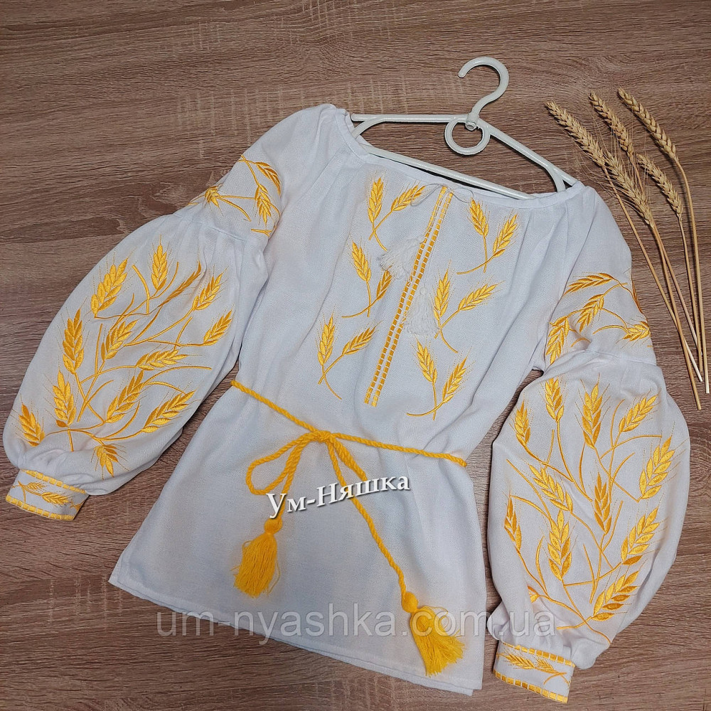 Дитяча натуральна вишита блузка з колосками Кривий Ріг - фото 4