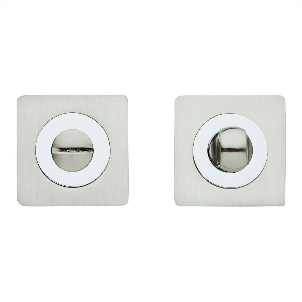 Сантехнічний фіксатор Gavrohe Z3-WC SN/CP (накладка на двері санвузла з поворотником) нікель/ хром Київ - фото 1