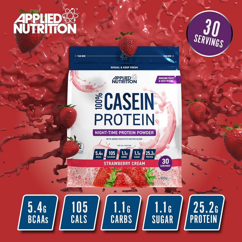 Мицеллярный казеин Applied Nutrition​​​​​​​ Micellar Casein 900 g (Strawberry Cream) Луцк - изображение 2