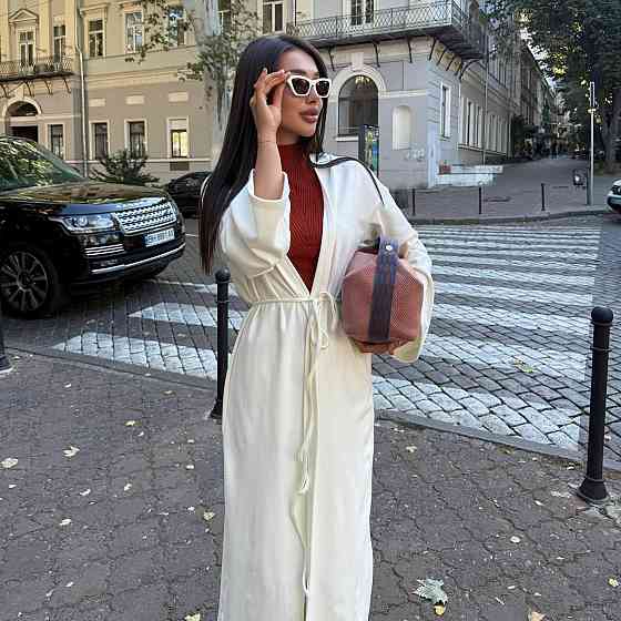 Жіночий базовий теплий костюм двійка: кардиган і штани палацо турецький кашеміровий термотрикотаж Молочний Одеса