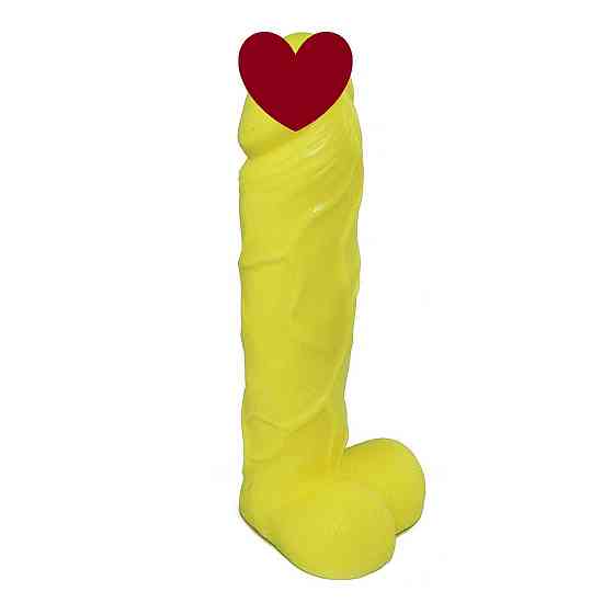 Крафтове мило-член із присоскою Чистий Кайф Yellow size L, натуральне Sex Aura Київ