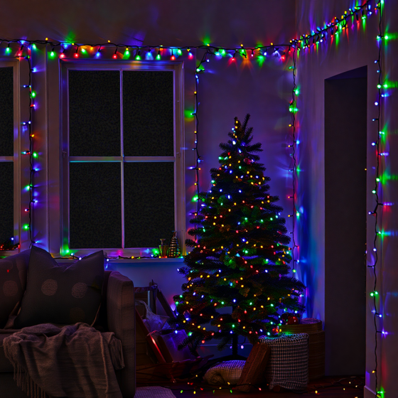 Гірлянда Різдвяна фея вулична 50 (м) 500 LED чорний провід Мультиколір CF500L50MBML Коломыя