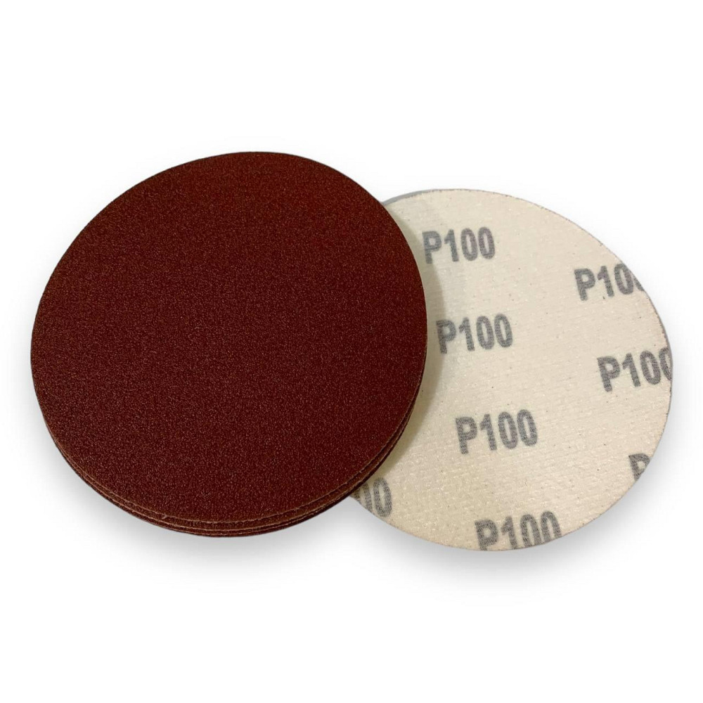 Шлифовальный круг 125 мм P100 на липучке – абразивный диск для орбитальной машинки, упаковка 25 шт. Харьков - изображение 1