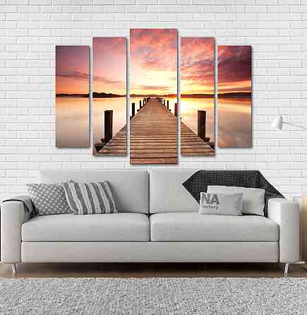 Модульная картина Закат Мост Art-187_5 Киев