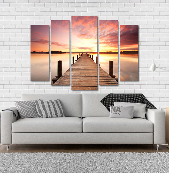 Модульная картина Закат Мост Art-187_5 Киев - изображение 2