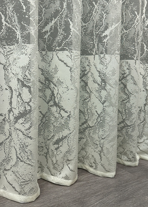 Тюль жакард колір молочний 1671т Київ - фото 5