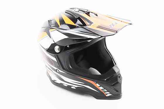 Шолом кросовий/ендуро/АТV BLD-819-7 L (59-60см), ЧОРНО-ПОМАРАНЧЕВИЙ Киев