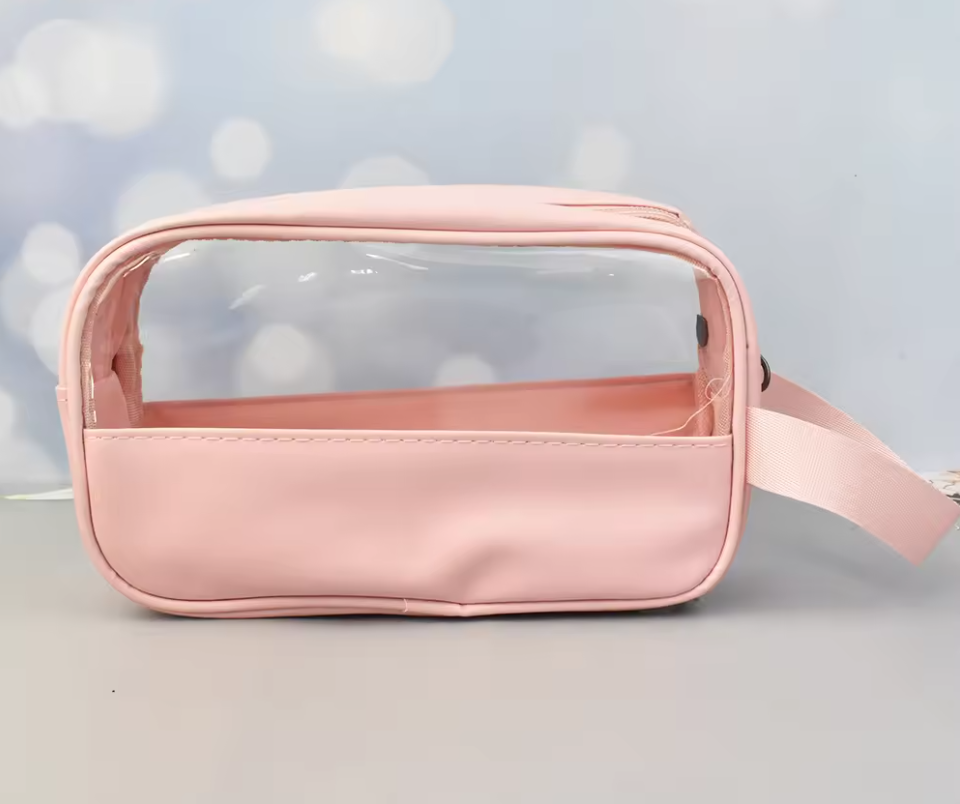 Набор косметичек женских 3 шт, для душа, розовые, прозрачные Каменец-Подольский - изображение 8