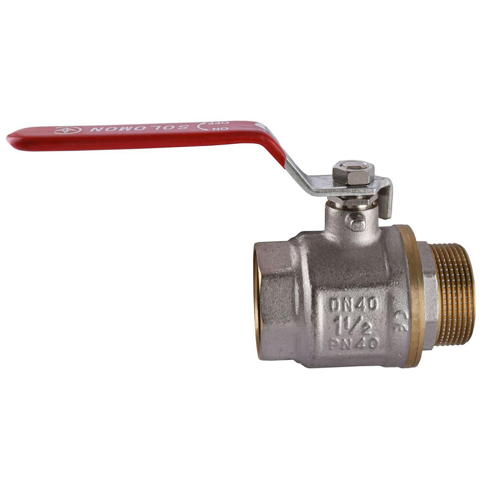 Кран шаровый прямой SOLOMON 1 1/2″ НВ КР PN40 В1002FM Киев - изображение 1