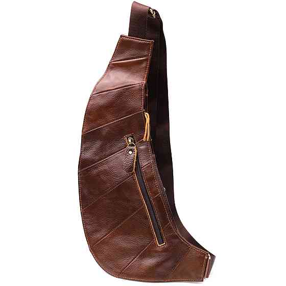 Мужская сумка через плечо из натуральной кожи Vintage 22959 Коричневый Киев