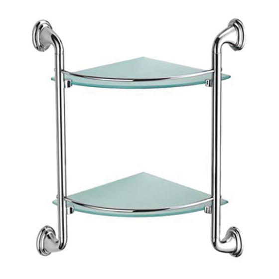 Полка 2-х ярусная для ванной угловая (стекло) 25х25см LEDEME LM1707-2 Харьков