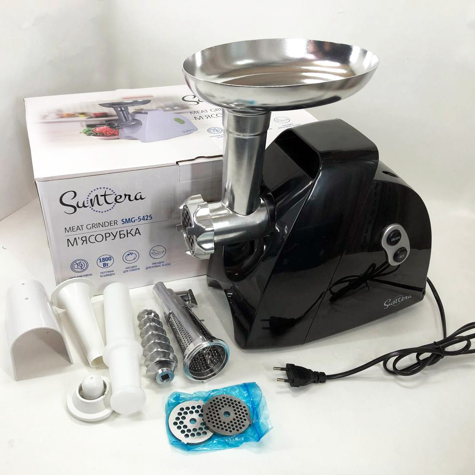 Электрическая мясорубка 2в1 Suntera SMG-5425B 1800Вт, Мясорубки для кафе, Электромясорубка с реверсом HO-94 Львов - изображение 19