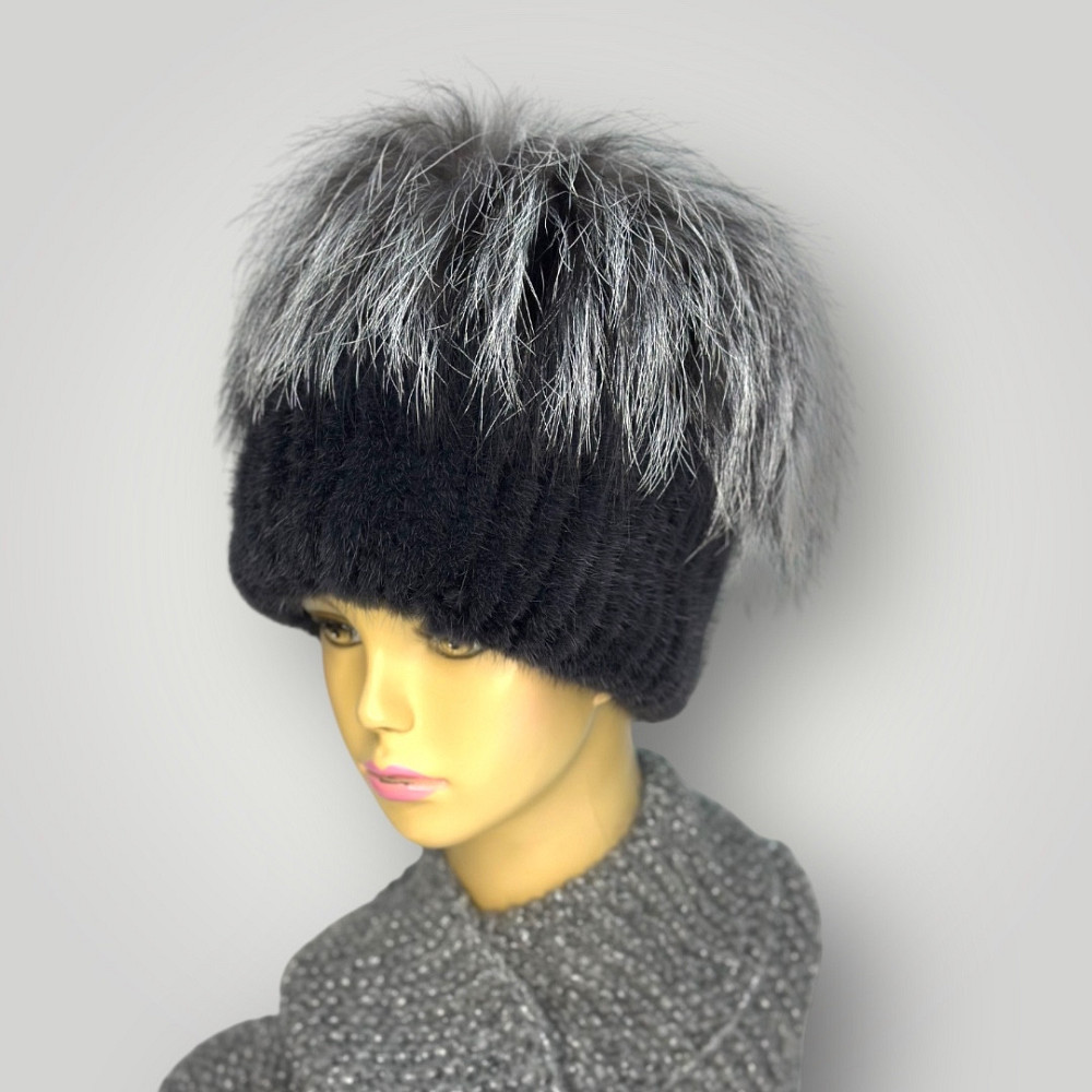 Шапка хутряна жіноча кубанка Джесіка Графітовий Харків - фото 3