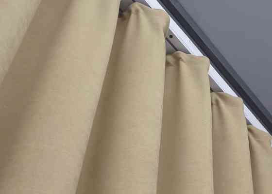 Шторная ткань микровелюр Petek цвет бежевый 1491ш Киев